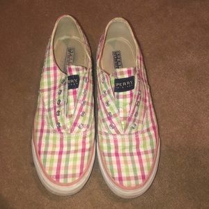 Sperry Top-Sider Pink and Green Sneakers